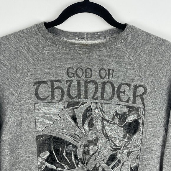 Marvel Sweater Size S Gray Long Sleeve Raglan Crew Neck Cotton Polyester Rayon - Picture 2 of 9